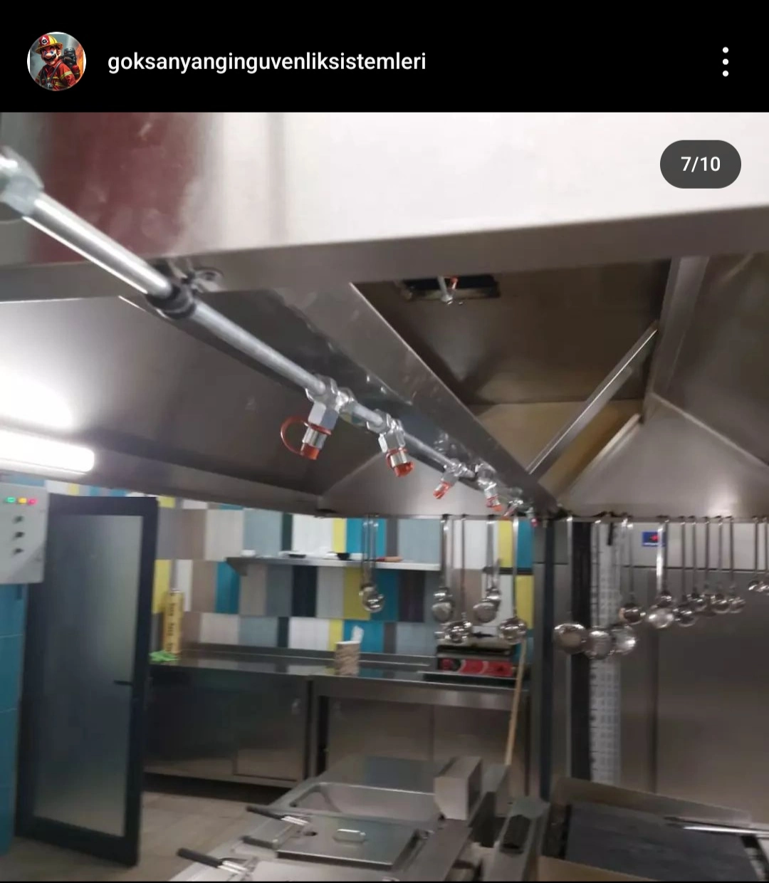 Erzurum Aqua Park Davlumbaz İçi Otomatik Söndürme Sistem Montajı