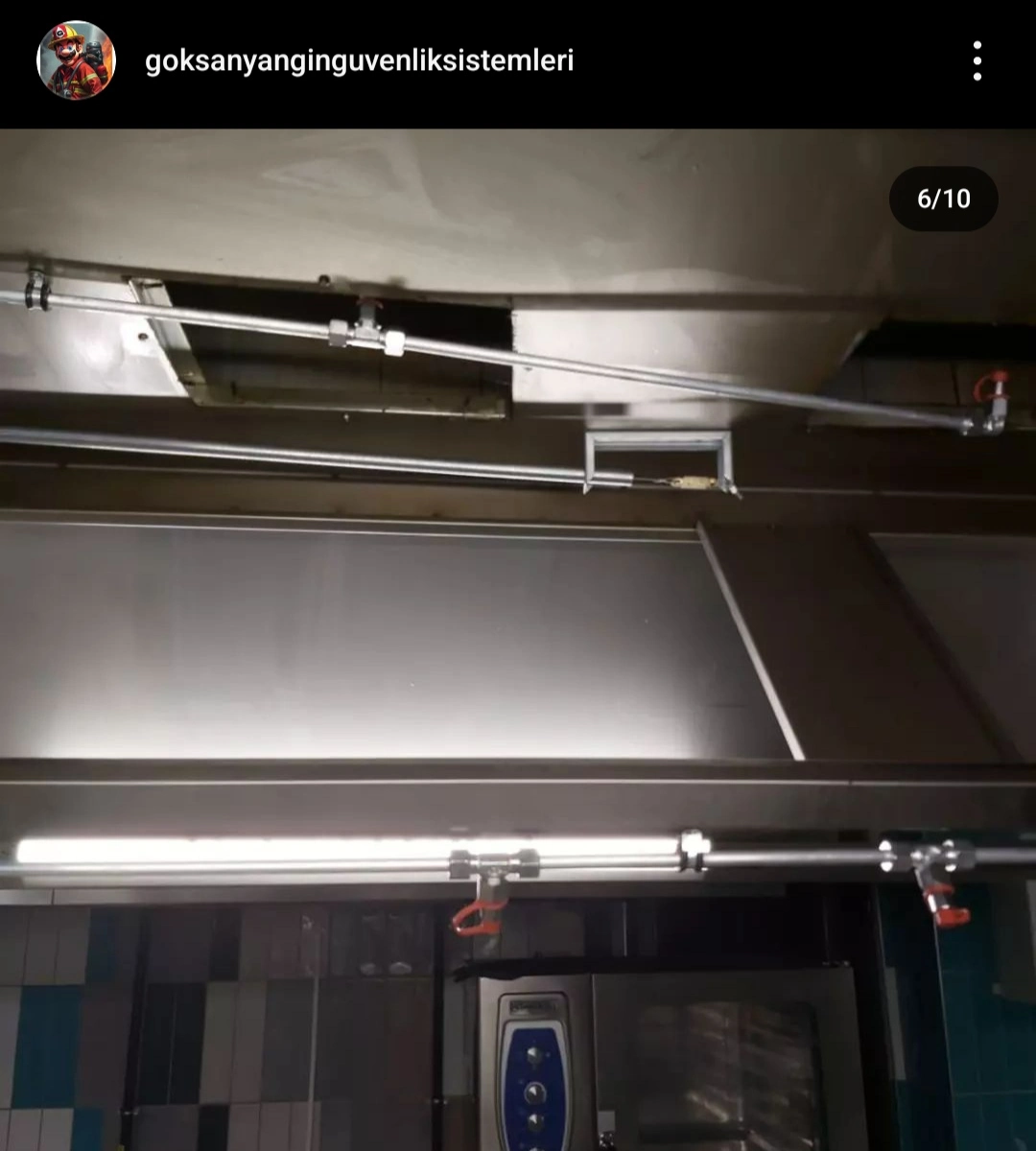 Erzurum Aqua Park Davlumbaz İçi Otomatik Söndürme Sistem Montajı