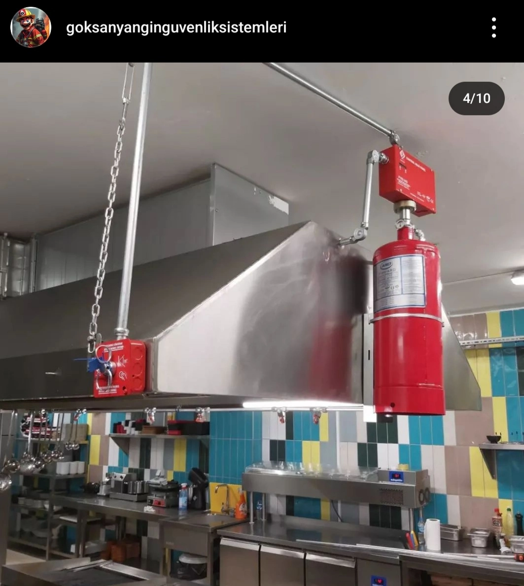 Erzurum Aqua Park Davlumbaz İçi Otomatik Söndürme Sistem Montajı