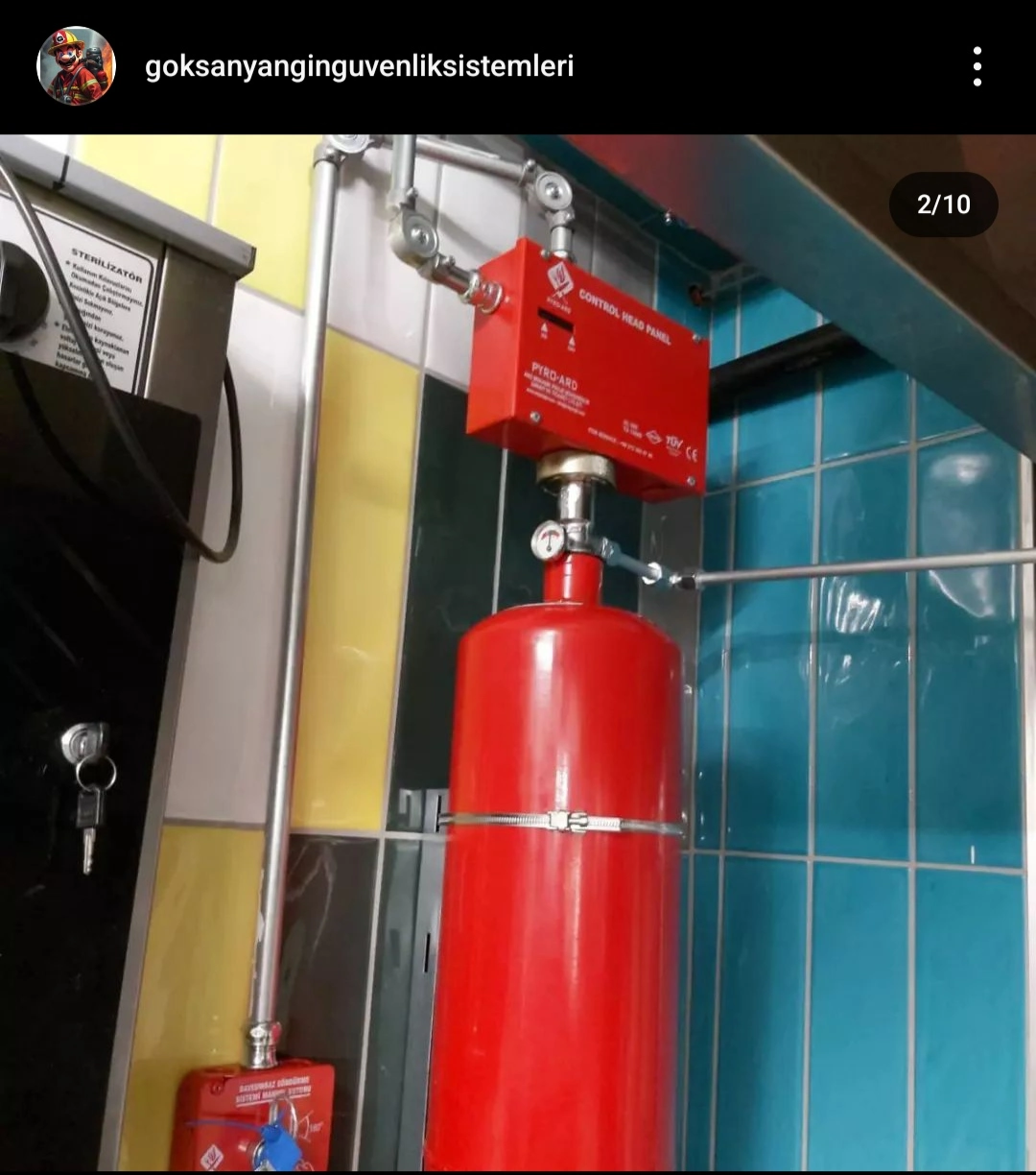 Erzurum Aqua Park Davlumbaz İçi Otomatik Söndürme Sistem Montajı