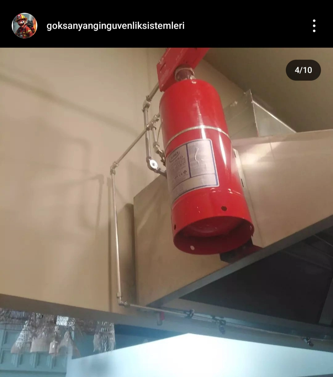 Ejder 3200 otel Davlumbaz İçi Otomatik Söndürme Sistem Montajı